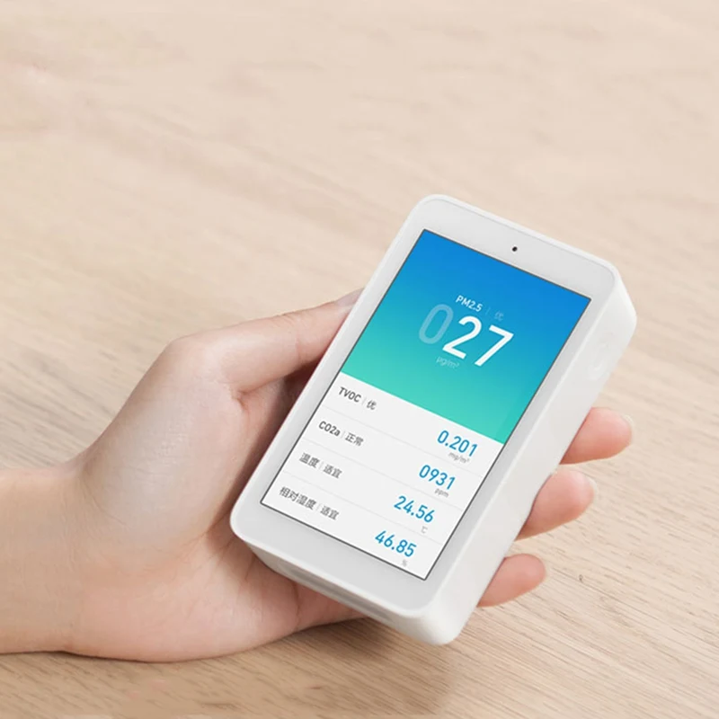 Xiaomi Mijia Air Detector высокоточный сенсорный экран 3,97 дюйма USB интерфейс удаленный мониторинг PM2.5 CO2a датчик влажности - Цвет: Белый