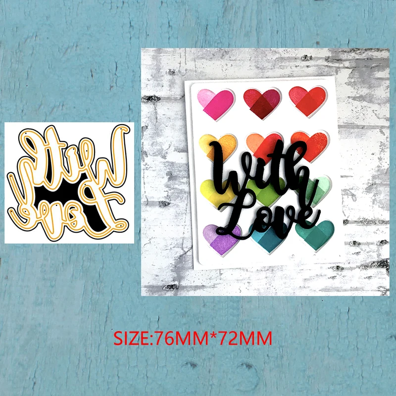 

LLove CCraft Metal Cutting Dies With Love for DIY Scrapbook Album Paper Card Decorative Craft Embossing Die 2019 NEW