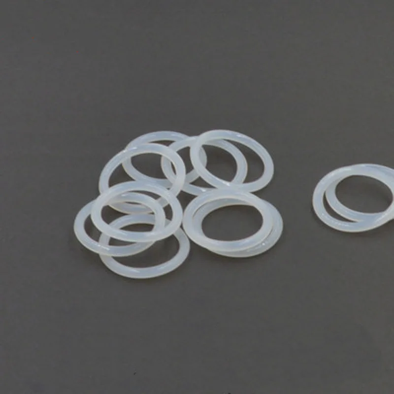 5pcs 1.5mm wire diameter white silicone O-ring outer waterproof insulation rubber band 34mm-75mm | Обустройство дома