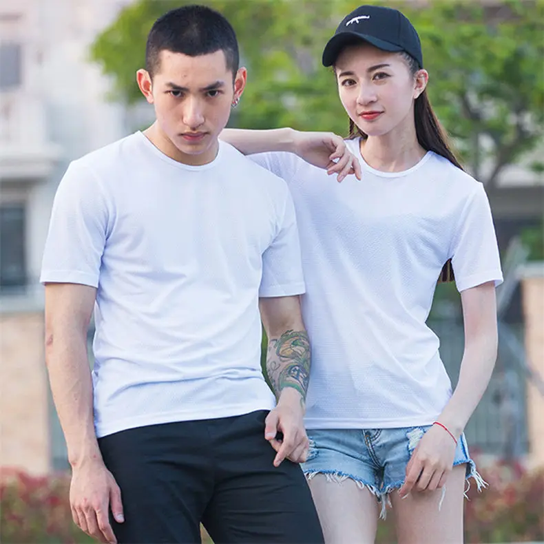 XS-5XL Fast Dry T shirts Men Women Short Male Female Fitness T-Shirts Summer Breathable Hiking Couple Sweat-shirts Man Plus Size 2