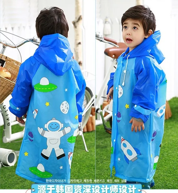 Дешевые Sale100% Радужный дождевик дети мультфильм Корея дизайн водонепроницаемый унисекс плащ мода дорожный дождевик