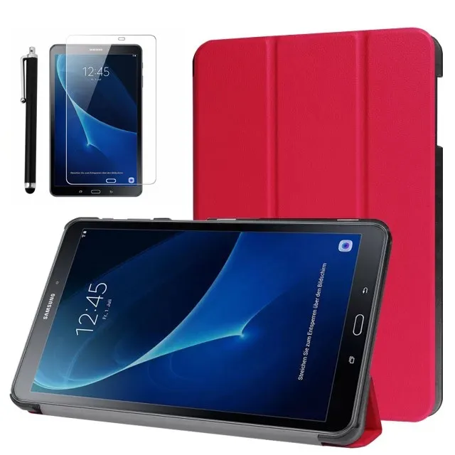 CucKooDo ультра тонкий легкий Чехол-подставка для samsung Galaxy Tab A 10,1 дюймов SM-T580/SM-T585 планшет+ стилус+ пленка для экрана