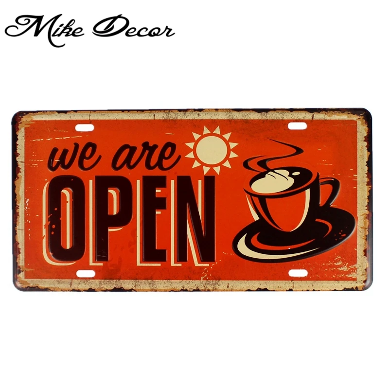 [Mike86] вера, Надежда Любовь металлическая табличка для кафе домашние украшения для комнаты D-610 30*15 см - Цвет: D 633