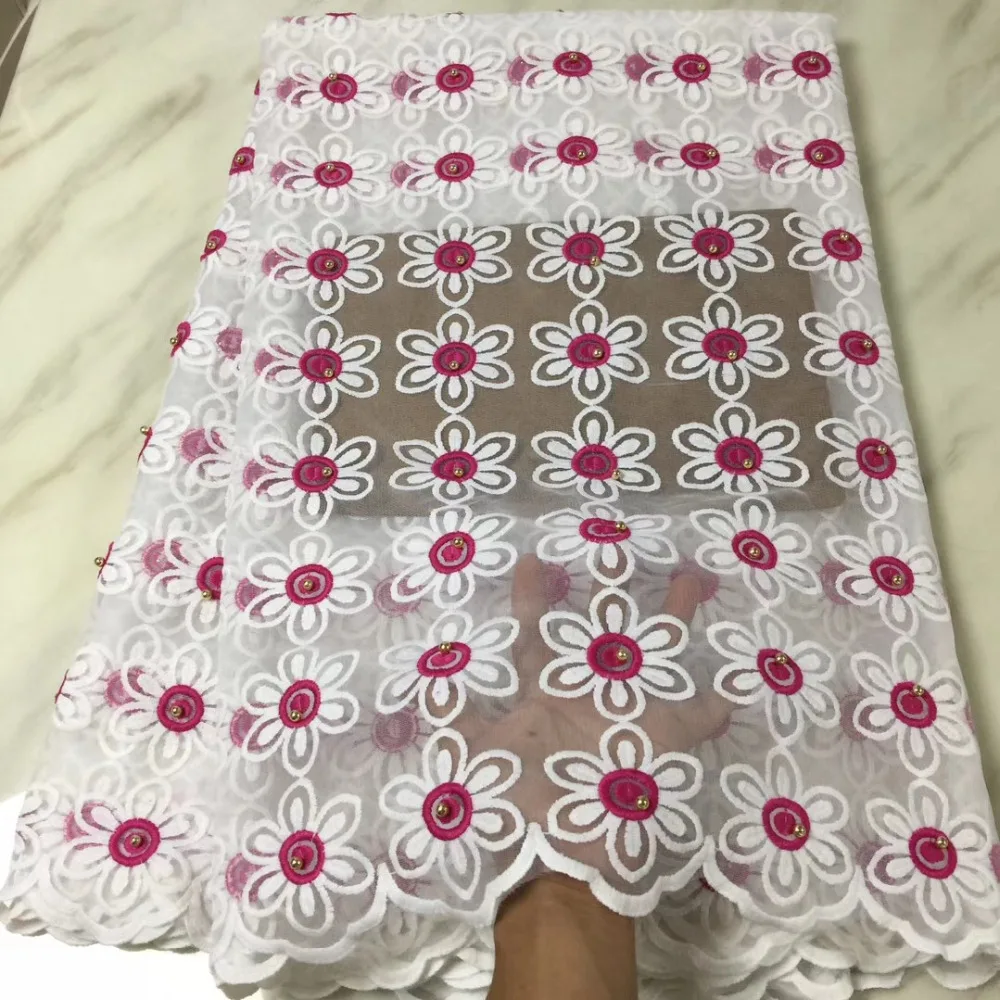 

2018 High Quality cord African Net Swiss Lace,French Voile Guipure tulle mesh Lace Fabric For dress 5yard/lot