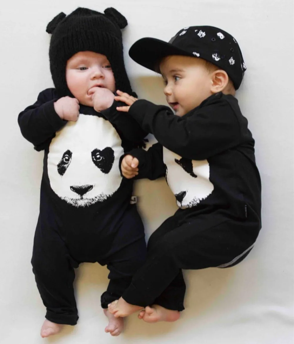 2020 Autumn Newborn Baby Boys Girls Clothes Baby Clothing Set Unisex Cotton Long Sleeve Panda