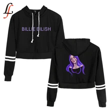 Billie Eilish новая Талия кепки сексуальные толстовки модный тренд укороченный топ Женская толстовка с принтом сексуальная горячая K поп одежда