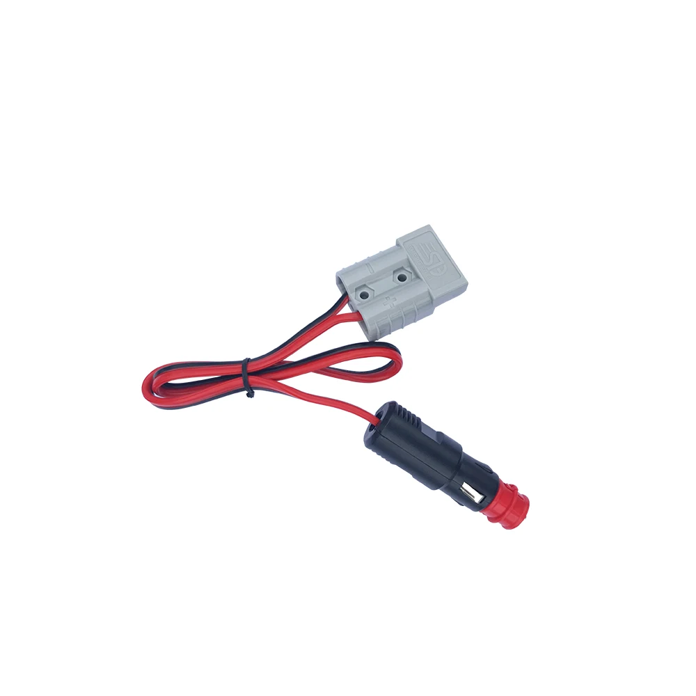 

Solar Panel battery connector Universal Car 10A Male Plug Cigarette Lighter Adapter Power Supply Cord with 50cm Cable Wire SG50A