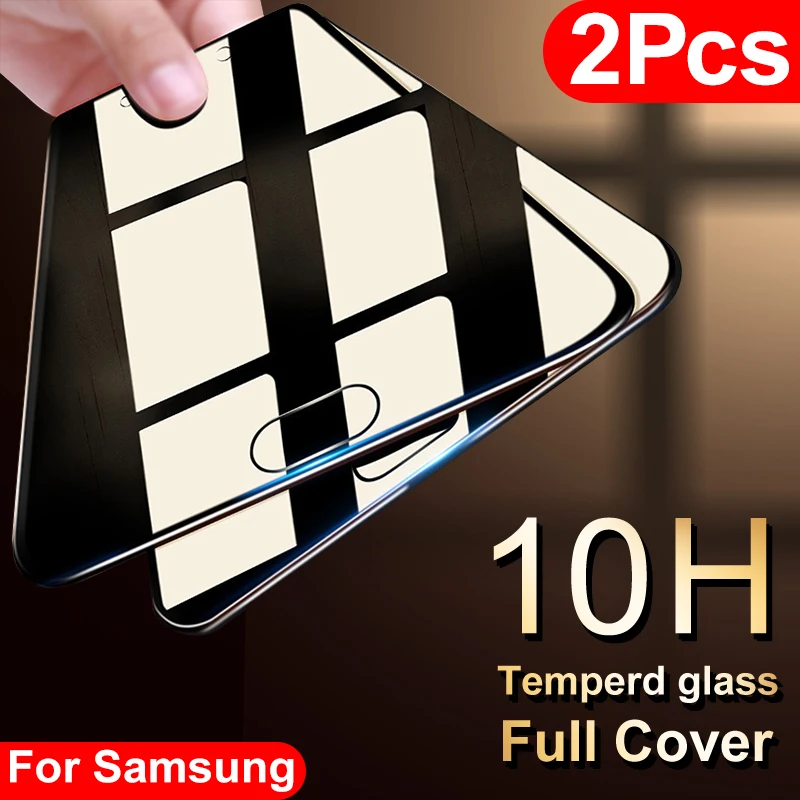 

2PCS Tempered protective Glass on For Samsung Galaxy A50 A10 A20 A30 A40 A60 A70 A80 A90 A5 A6 A7 A3 2017 Screen Protector Film