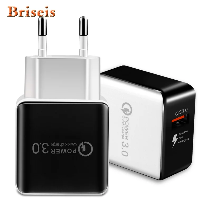 

18W Quick Charge 3.0 Fast Mobile Phone Charger EU Plug Wall USB Charger Adapter for iPhone Samsung Xiaomi Huawei Leagoo