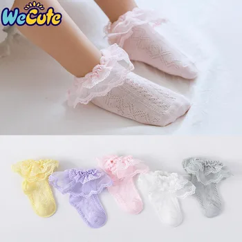 

Wecute Baby Socks Summer Mesh Infant Toddler Baby Lace Socks for Girls Cotton Children's Floor Socks for 0-5Y