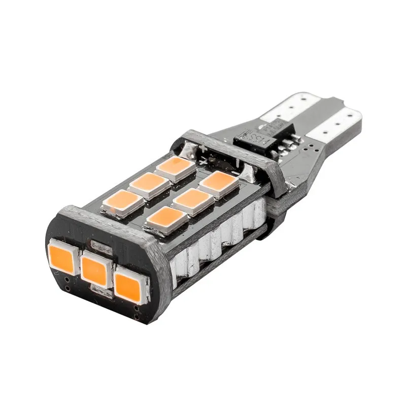 2 шт. T15 W16W WY16W 15 led 2835 smd автомобиля задние светодиодные лампы стоп светильник автоматический обратный лампы дневного света светильник красный белого и желтого цвета Янтарный 12V