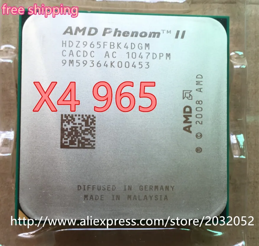 Процессор AMD Phenom II X4 965(3,4 GHz 6MB L3 cache Socket AM3 Quad-Core разбросанные части cpu x4 965 может работать