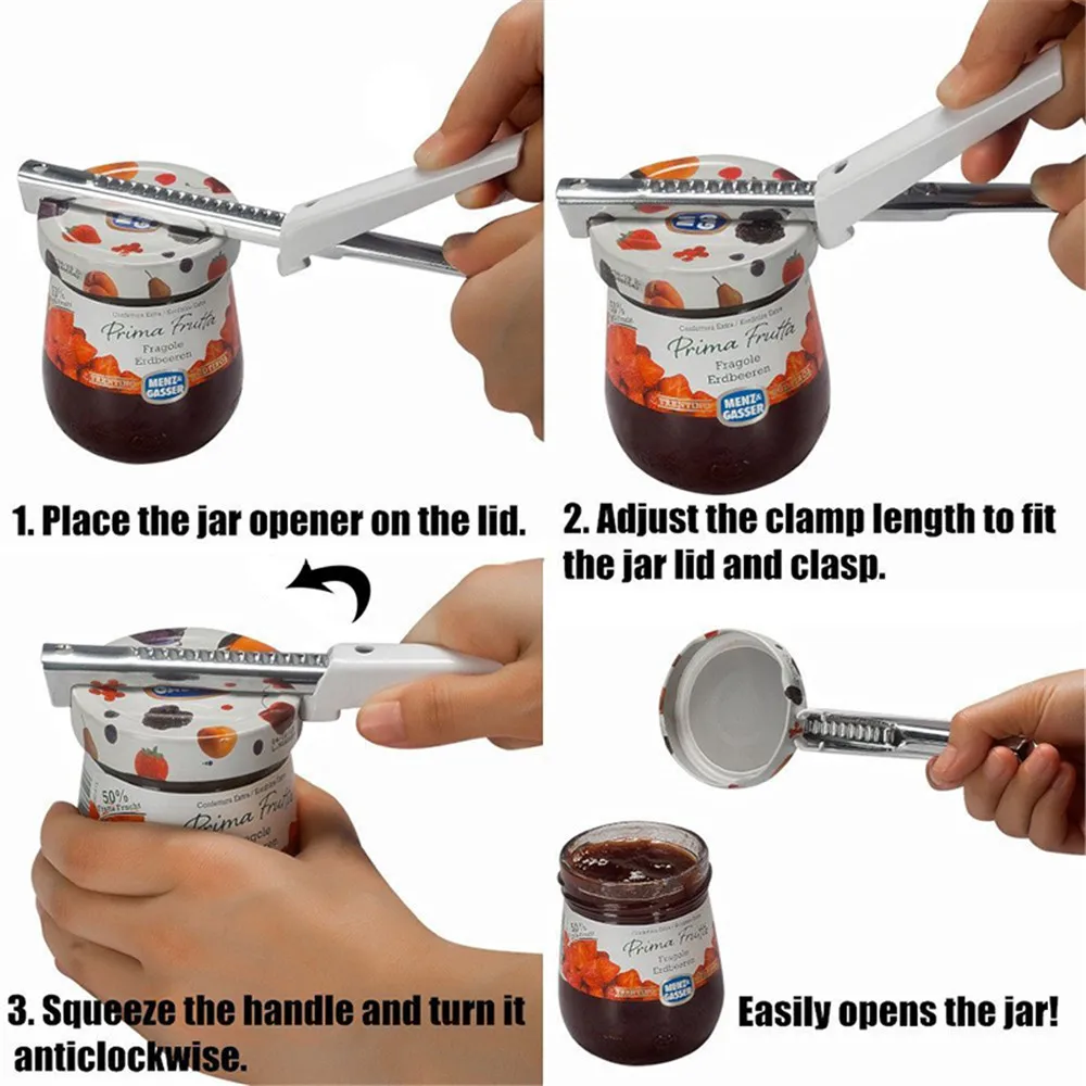 Adjustable Stainless Steel  Jar Lid Can Opener