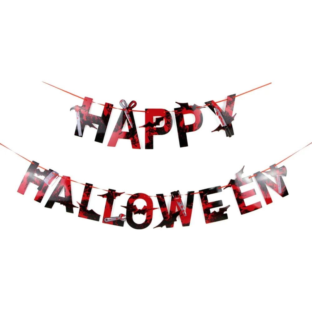 38 шт./компл. Жуткий Хэллоуин украшения комплект различная бумага шишки страшные латексные шарики с принтом кровавый счастливый Хэллоуин