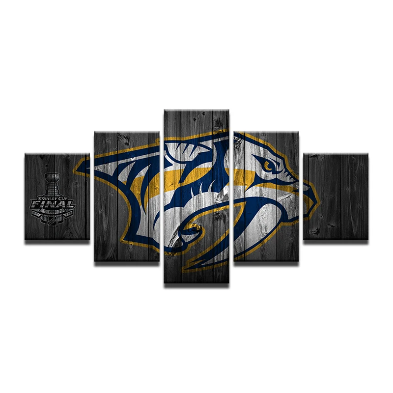 

Ice Hockey Sports Team Nashville Predators Leopard Logo Decor Poster Print Painting on Canvas Wall Art Home Decorations Room