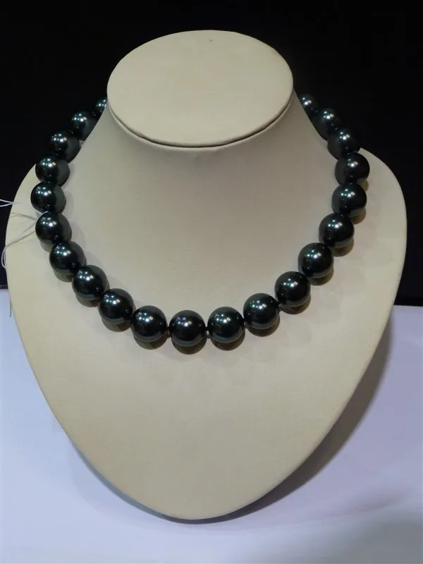 

Boutique fashion lady 16MM BROWN BEADS NECKLACE shell pearl ##a #a