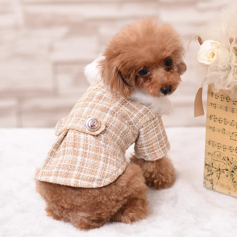 Free Shipping Chicdog Pet Clothing Teddy Dog Clothes Warm Autumn Winter