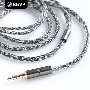 

BGVP earphone cable 8 core 6N 400 core OCC single crystal copper silver plated HIFI headphone upgrade MMCX cable DM7 DMG DMS DM6