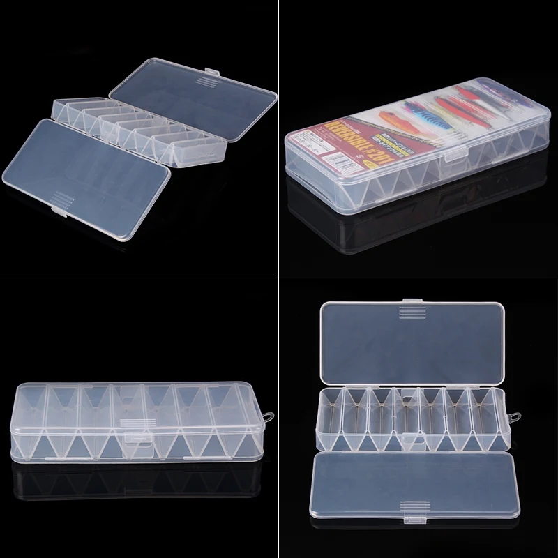 

SEAPESCA 14 Compartments Fish Lures Hard Plastic Cases 19*8.5*3cm Double Sided Spinner Fly Fishing Storage Tackle Box ZB62