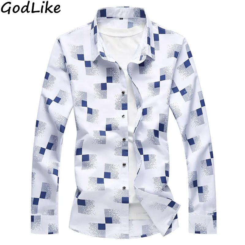 

Plaid Shirts Mens Checkered Shirt Brand 2018 New Fashion Button Down Long Sleeve Slim Fit Casual Shirts Plus Size 5XL 6XL 7XL