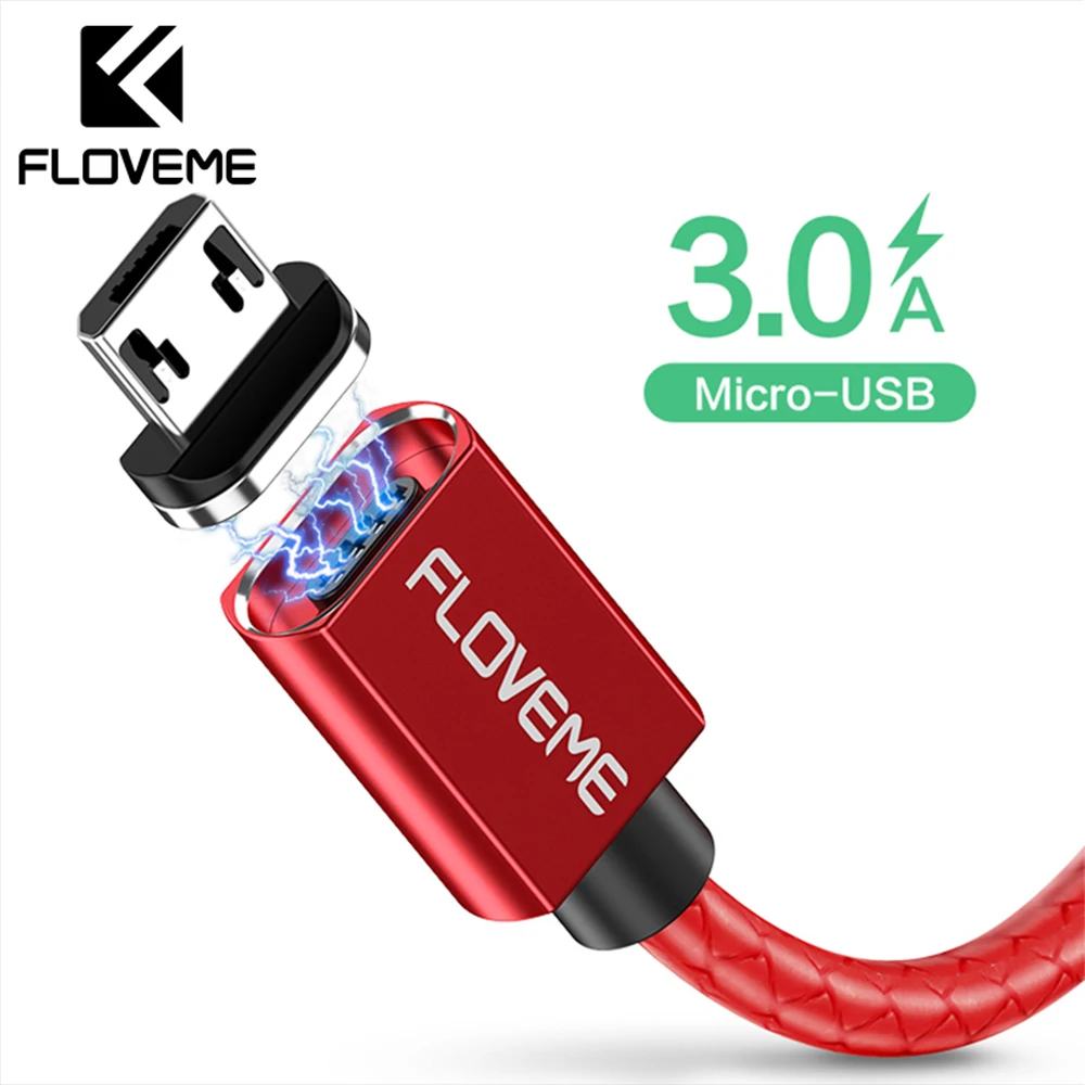 FLOVEME 3A магнитный usb зарядный микро кабель для Xiaomi huawei Micro USB быстрой зарядки samsung Data