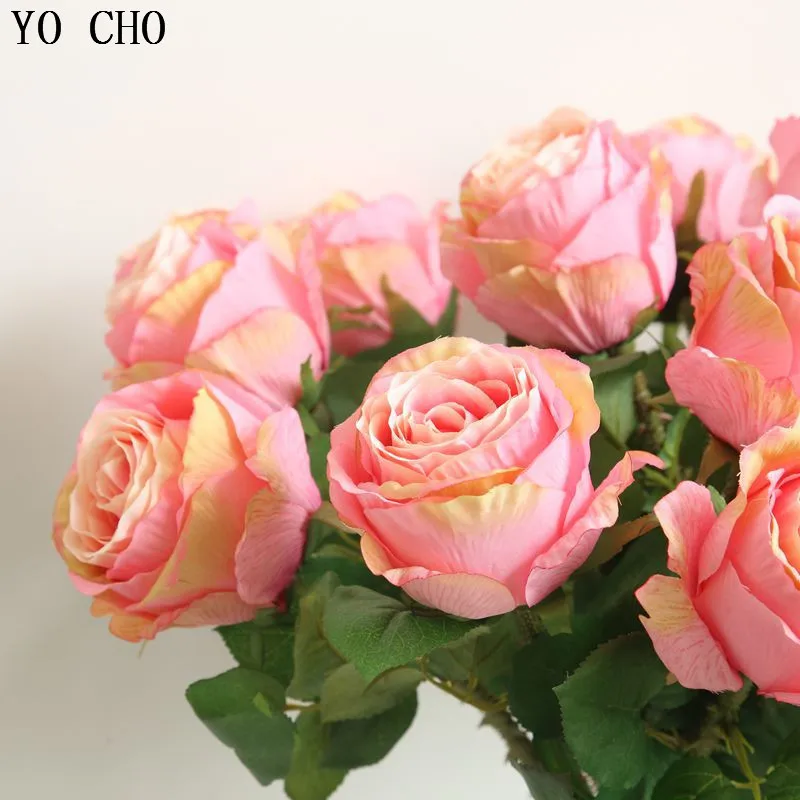 YO CHO 2pcs High-end Artificial Flower Single Head Thailand Rose For Wedding Home Desktop Centerpieces Balcony Decor Fake Flower YO CHO 2pcs High-end Artificial Flower Single Head Thailand Rose For Wedding Home Desktop Centerpieces Balcony Decor Fake Flower