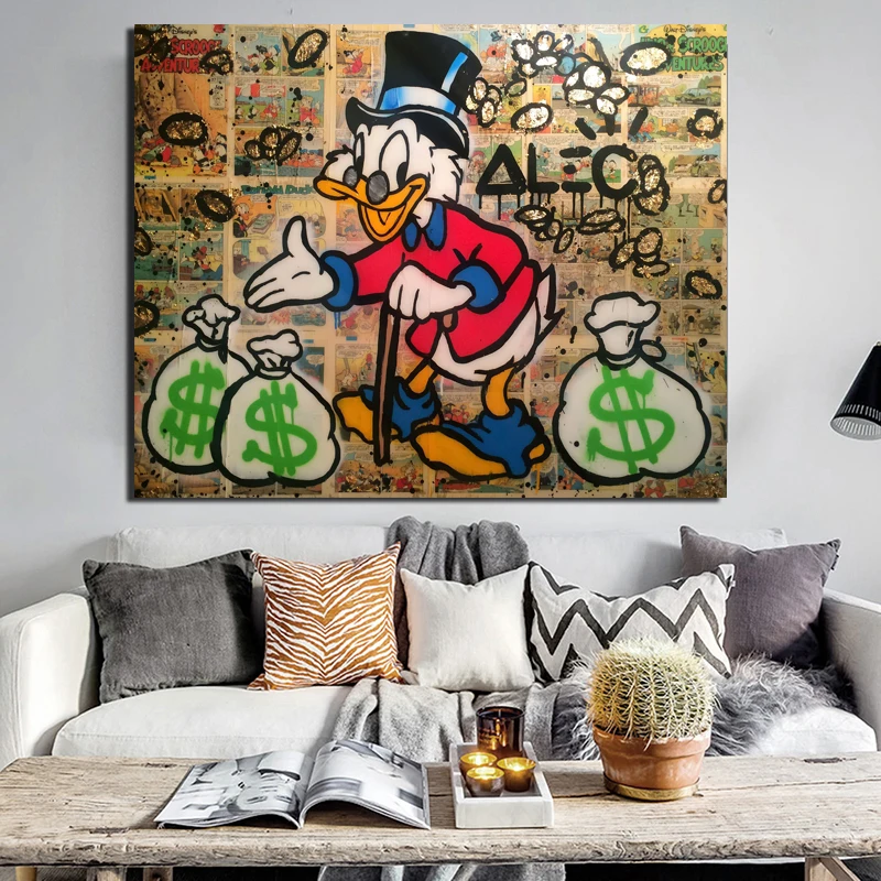 

Alec Monopoly Scrooge Mcduck Canvas Painting Prints Living Room Home Decoration Modern Wall Art Oil Painting Posters Pictures HD