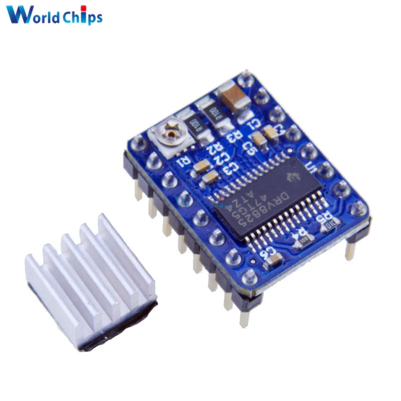 

5PCS 3D Printer Parts StepStick DRV8825 DRV 8825 Stepper Motor Driver Ramps 1.4 Reprap 4 PCB Module Replace A4988 With Heatsink
