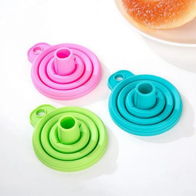2pcs Silicone cozinha Foldable Collapsible Style Funnel Hopper kitchen tools kitchen gadgets accessories cooking tools 2pcs Silicone cozinha Foldable Collapsible Style Funnel Hopper kitchen tools kitchen gadgets accessories cooking tools