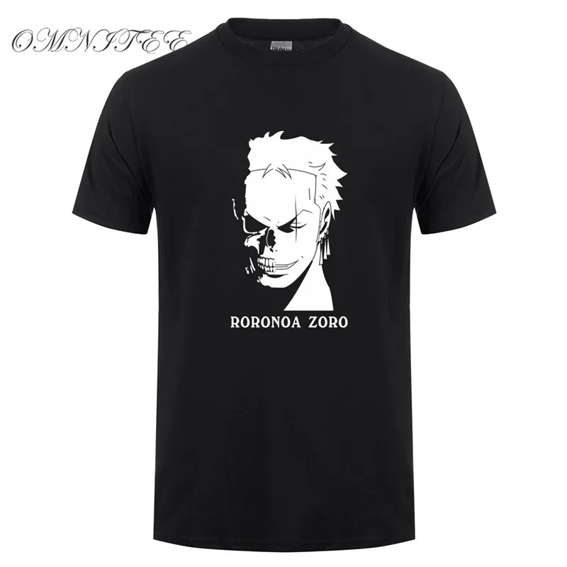 Мужская футболка с коротким рукавом Roronoa Zoro модная изображением пирата охотника