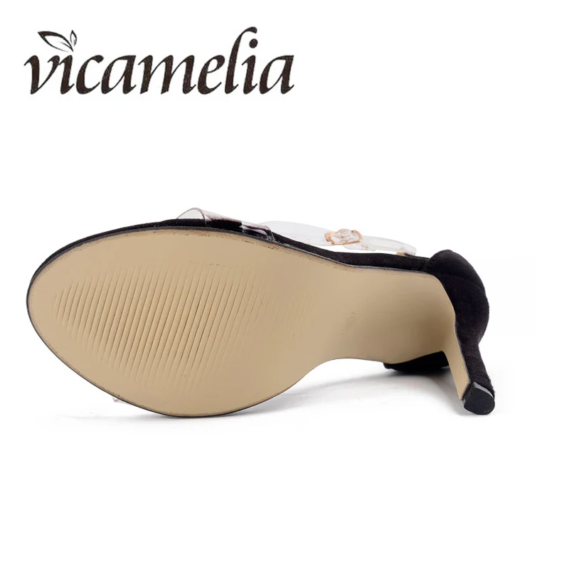 Vicamelia/замшевые босоножки на тонком каблуке прозрачные Босоножки с открытым