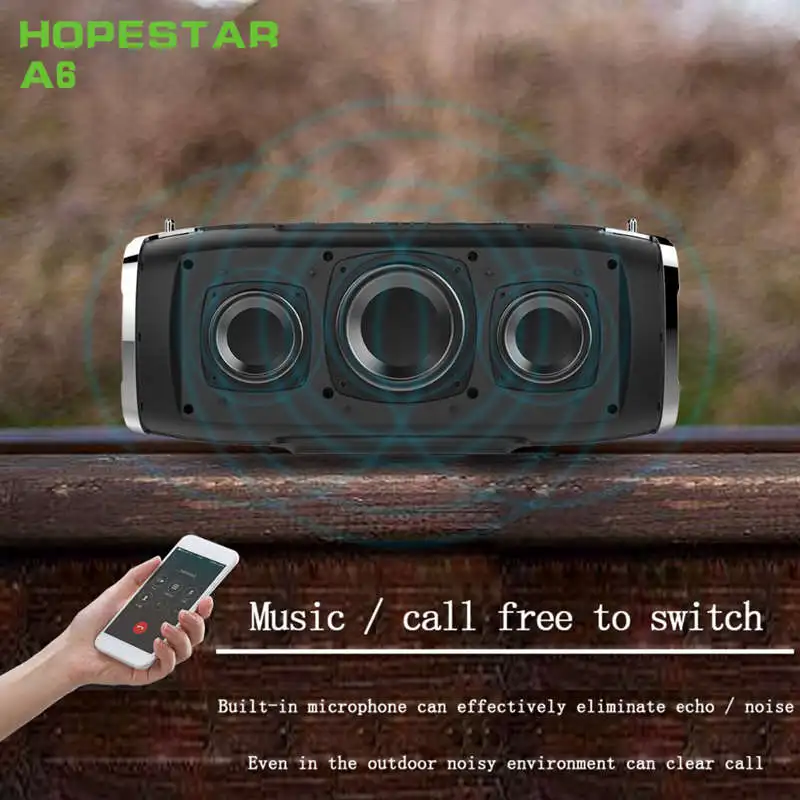HOPESTAR A6 Bluetooth динамик Портативный беспроводной громкий динамик звуковая система 3D стерео Открытый водонепроницаемый большой внешний аккумулятор 35 Вт