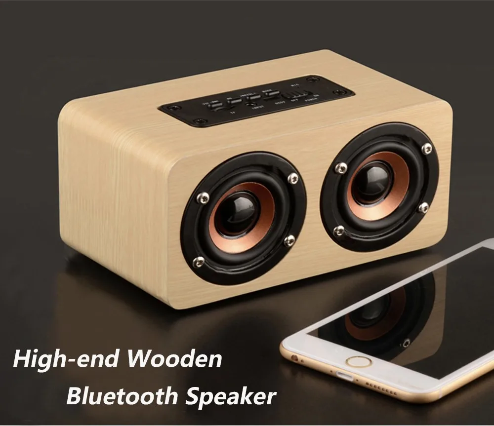 Ретро классический деревянный BLUETOOTH динамик 10 Вт сабвуфер беспроводной с BT + tf