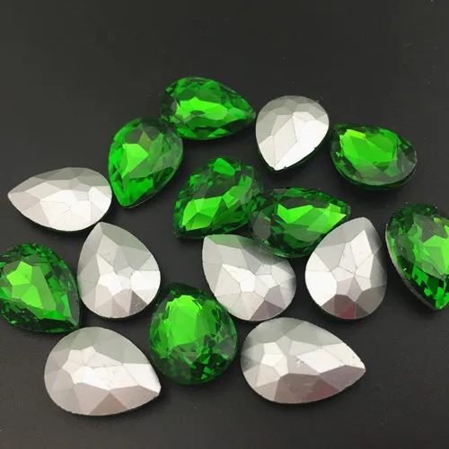 4x6mm~30x40mm Colors Teardrop Glass Crystal Fancy Stone Pointed back Pear Rhinestone Droplet Beads for Jewelry Making 