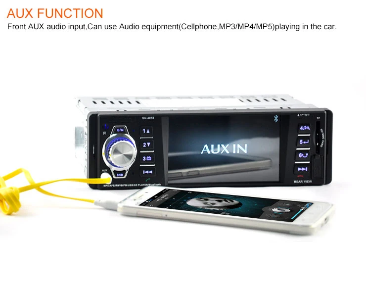 Поддержка задней камеры автомобиля стерео MP3 MP4 плеер 12 в аудио видео MP5 FM USB передатчик/SD/MMC/1 Din в-тире/дистанционное управление