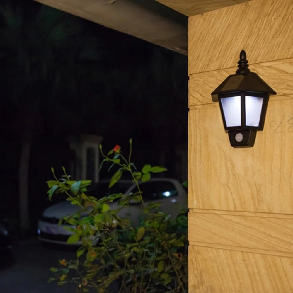 

Konesky Solar Motion Activated Hexagonal Waterproof LED Light Wall Lamp Night Light Automatically ON at Night For Path Lighting