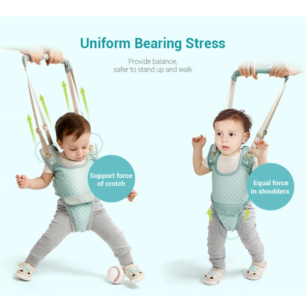 

Harnesses & Leashes Baby toddler belt+ bibs Walking Learning Belt Walker Stand Up Leashes Strap Walk Adjustable Multi-functional