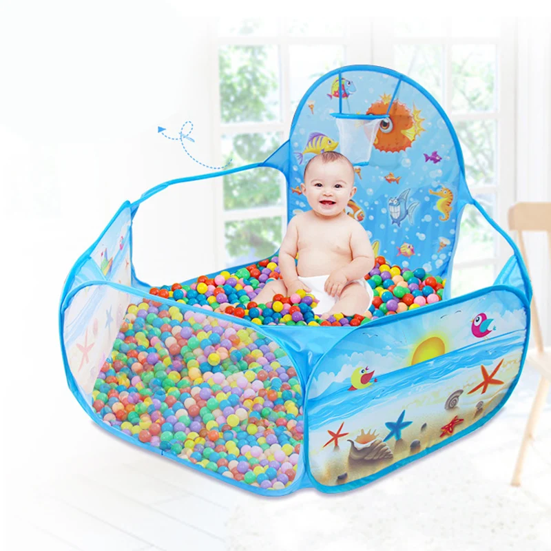astounding  Foldable Children's Toys Playing Tent Ocean Balls Pit Baby Play Ball Pool With Basket Net Outdoor G