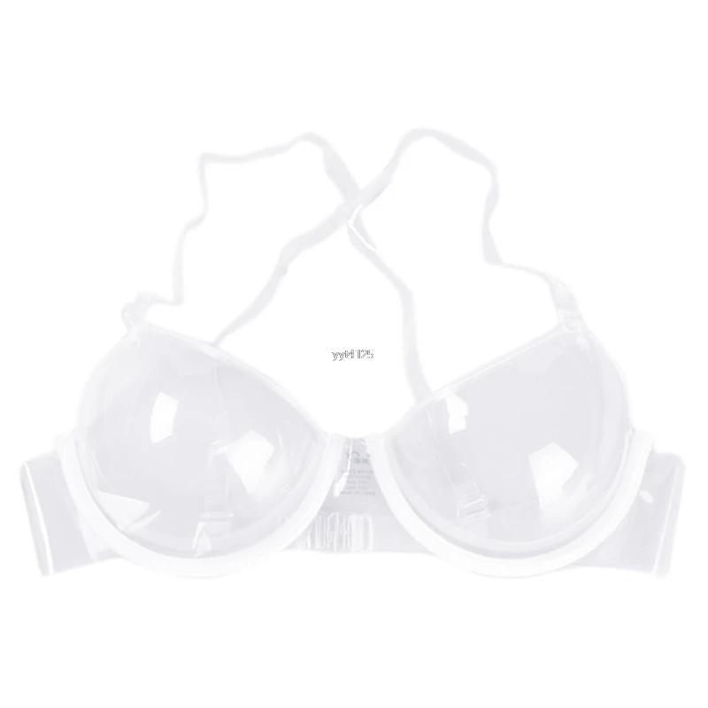 Women's Lady Sexy Underwear Bras Transparent Plastic Clear Adjustable