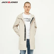 JackJones мужской длинный плащ с капюшоном ветровка мужская одежда 218321522