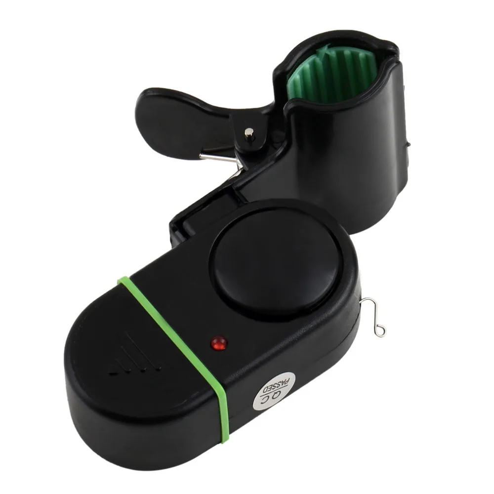 

1 pc LED Light Electronic Fish Bite Strike Sound Alarm Bell Alert Clip-On Fishing Rod Pole Tool Black