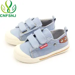 Cnfsnj новая обувь для детей для Обувь для девочек Обувь для мальчиков Спортивная обувь Джинсы для женщин Холст Детская Обувь деним Бег Спорт