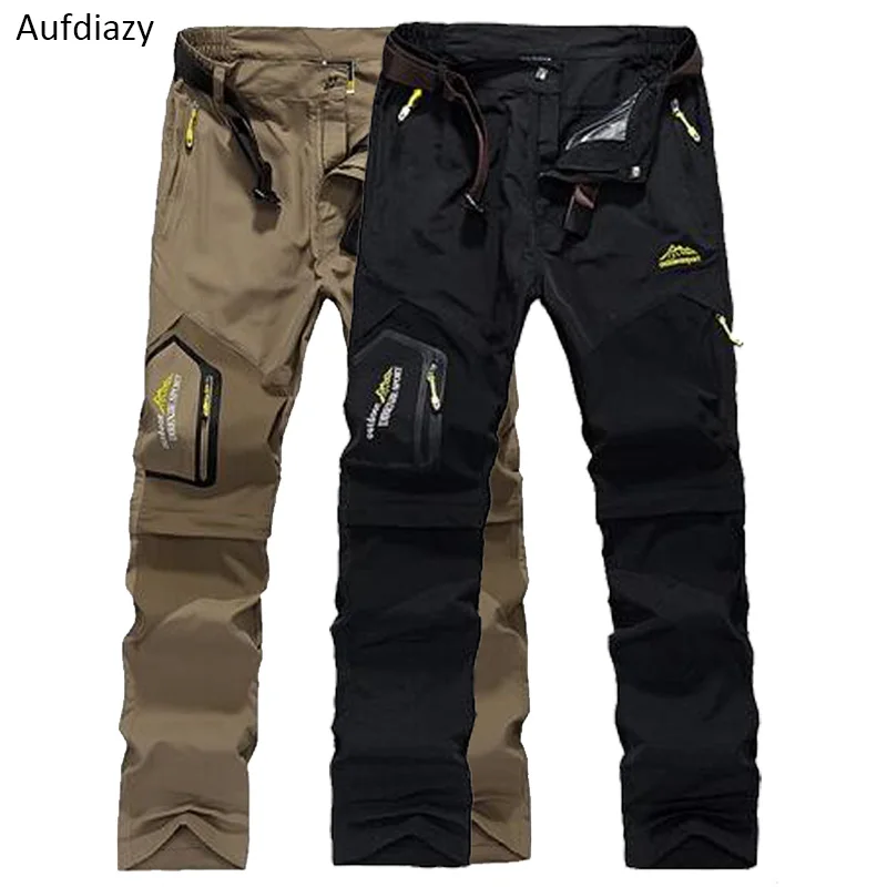 

Aufdiazy 5XL Removable Quick Dry Hiking Fishing Pants Shorts Men Trekking Camping Outdoor Mountain Climbing Sport Trousers JM054