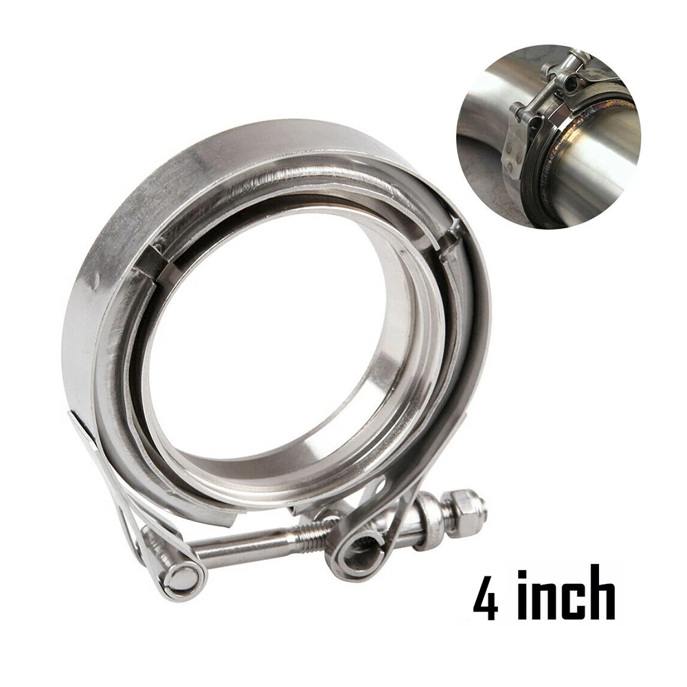 4" Inch Car Iron Exhaust Pipe Clamp Uk Vband Vband T Bolts Aluminum