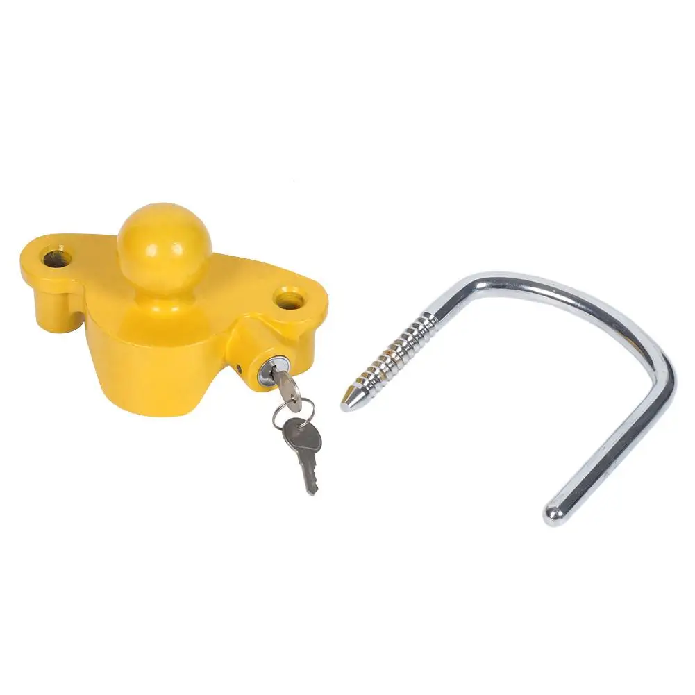  Heavy Duty Lock Universal Trailer Hitch Security Lock Adjustable Anti-Theft Storage Towing Coupler 