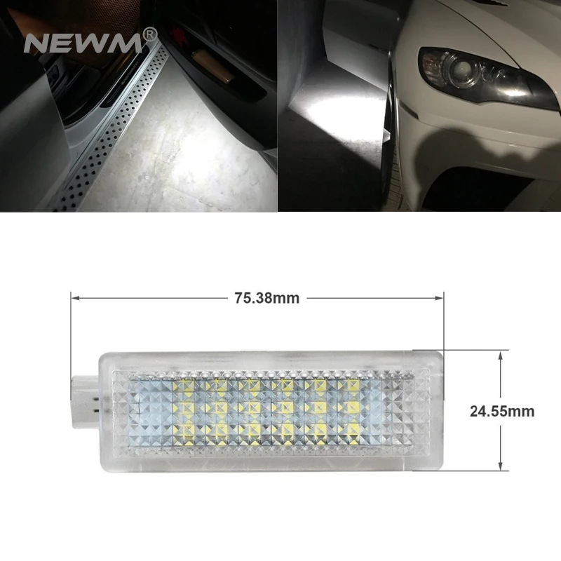 2x LED Car door courtesy step light For BMW E70 X5 F01 F02 F03 F04 E90