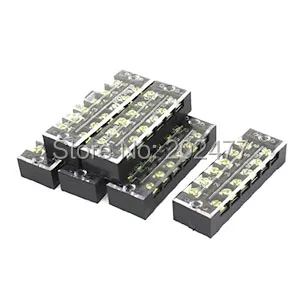 Bloque terminal fijo Cubiertos Caja 600V 25A doble filas Conector Fijo Barier