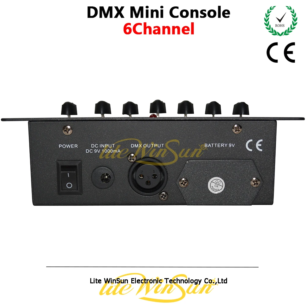 6 Channel Simple DMX Controller Stage Light Equipment DMX Remote Portable ConsoleController DMX512 Stage Light Fixtures Control