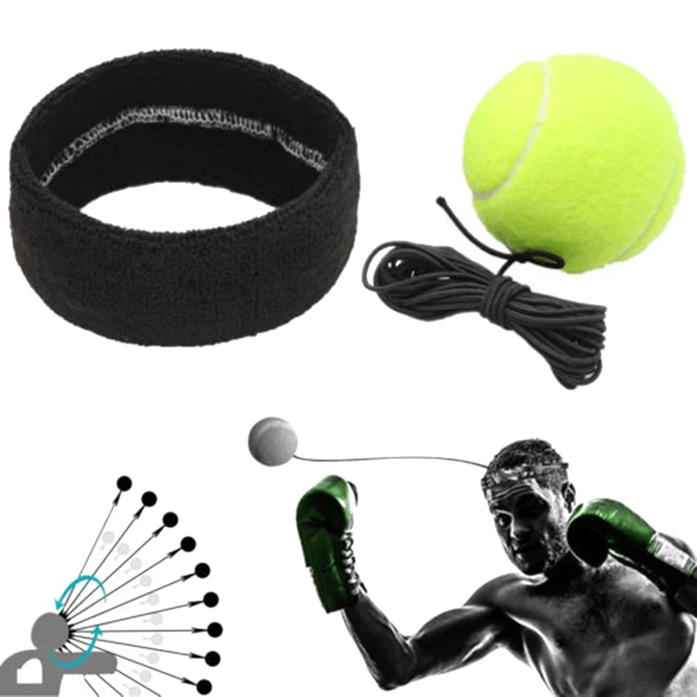 Boxing Fight Ball Tennis Ball with Head Band for Reflex Reaction Speed Training in Boxing Punching