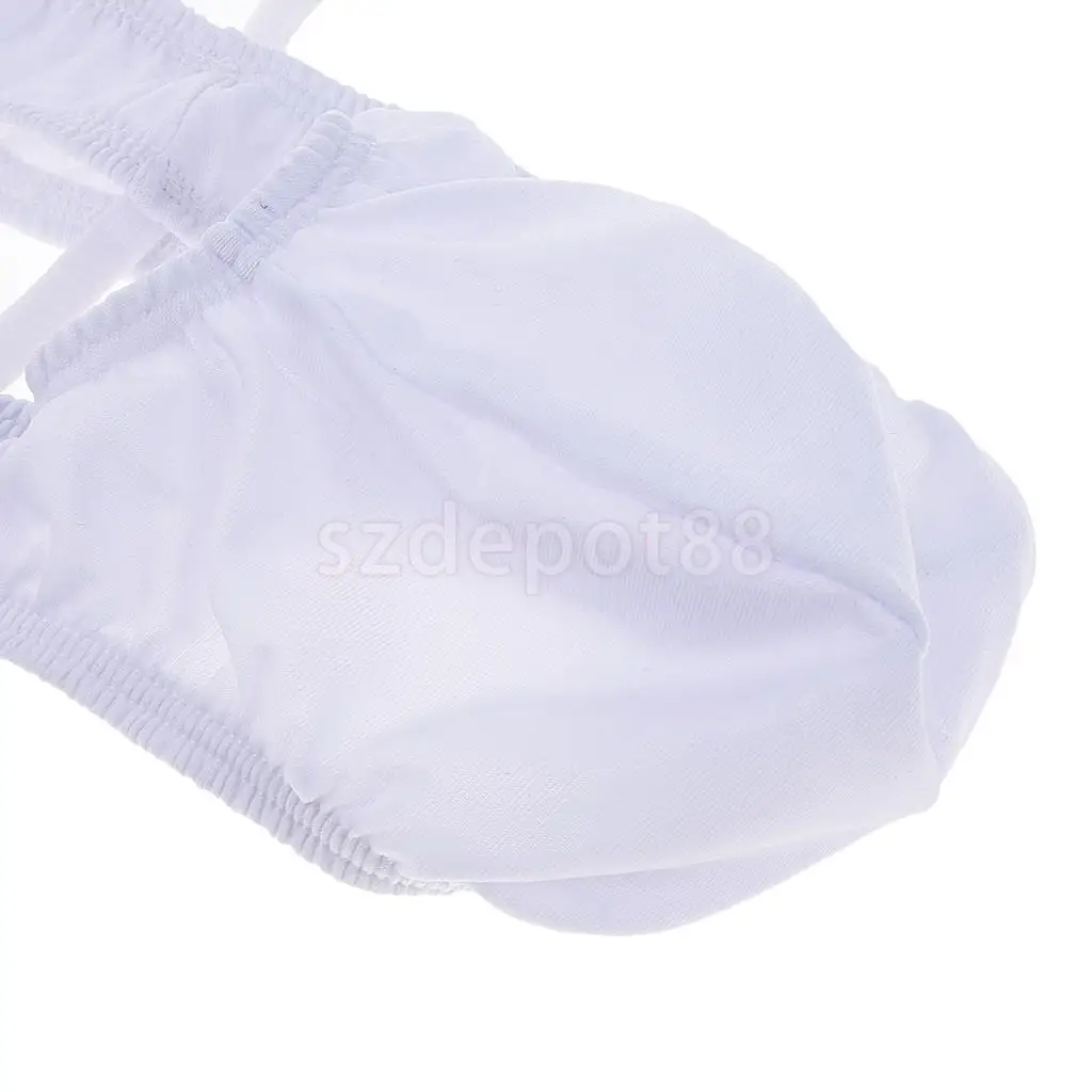 Men Sexy Pouch Thong Underwear Borat Mankini Harness Bikini Lingerie White/Black
